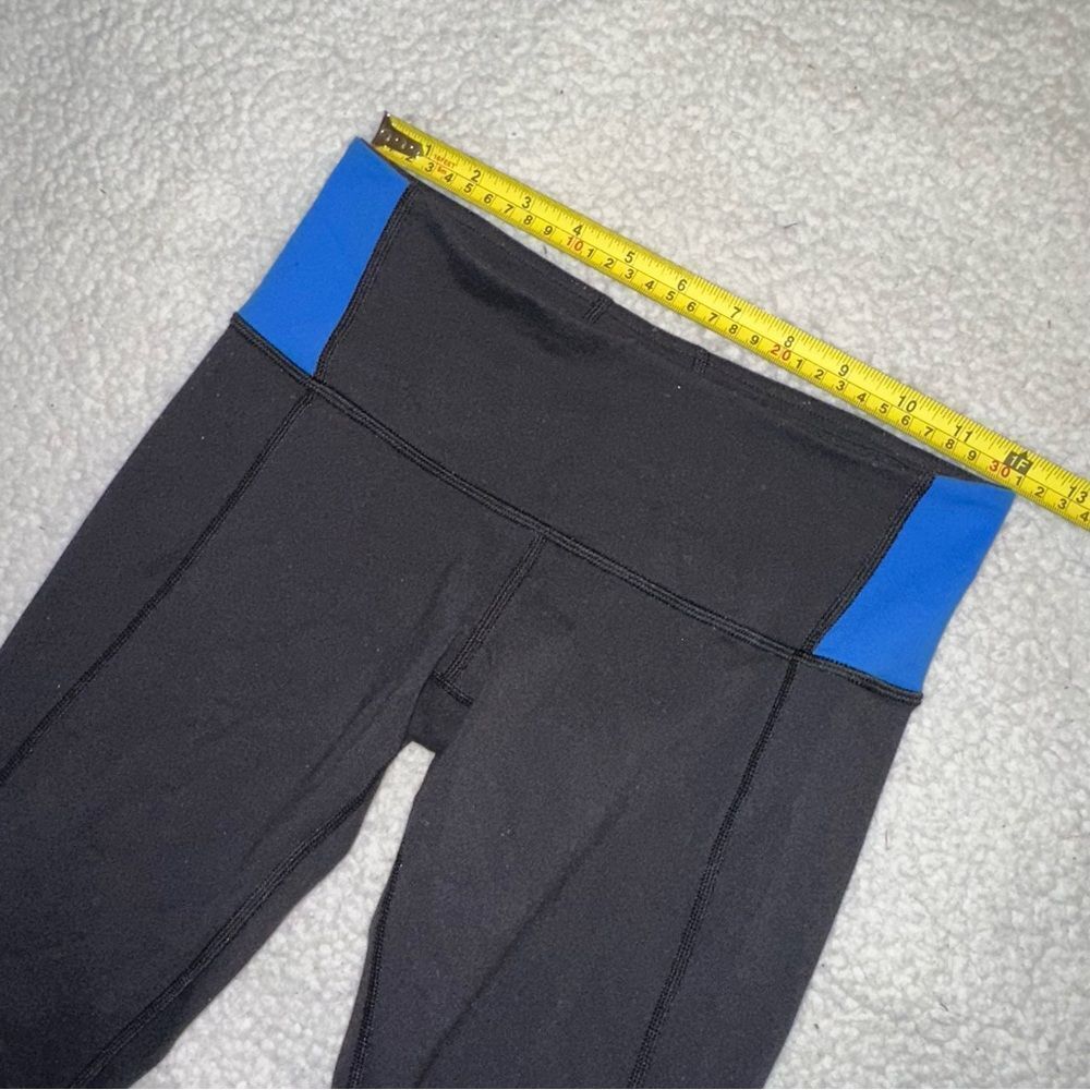 Lululemon Womens Embody Crop Leggings Black Blue Green Size 4 EUC - Picture 6 of 10